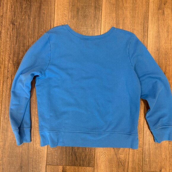 Vintage Gap Blue Women’s Med Sweatshirt Pink Logo Soellout Sportswear Lounge - Picture 4 of 9